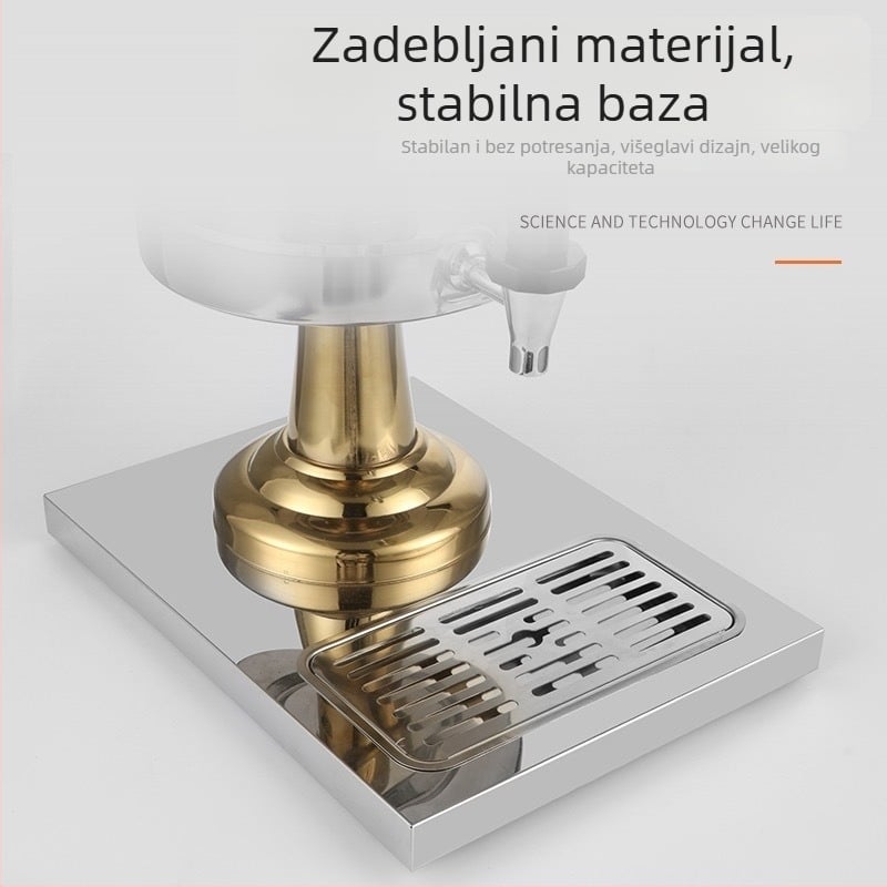 Dispenzer za napitke od nehrđajućeg čelika sa slavinom — topli i hladni napici, komercijalni višestruki stroj za napitke