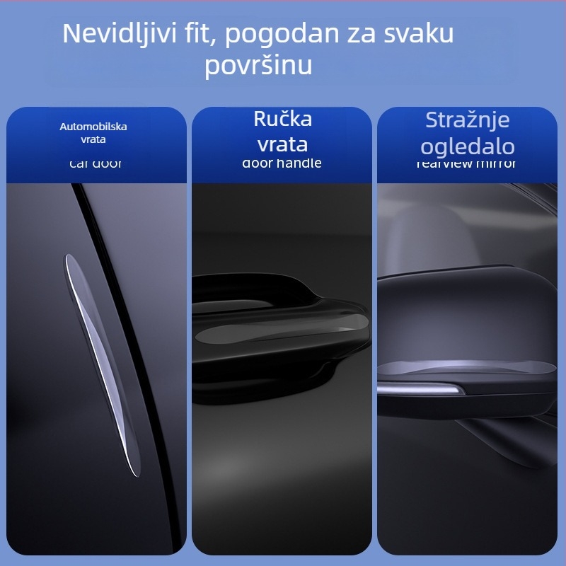 Antikolizijska ljepiljiva traka za vrata automobila i retrovizore - PU materijal, otporna na ogrebotine, za sve modele