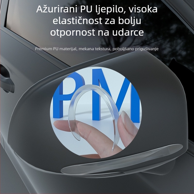 Antikolizijska ljepiljiva traka za vrata automobila i retrovizore - PU materijal, otporna na ogrebotine, za sve modele