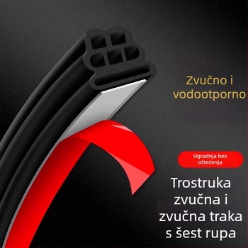 Gumeni brtveni trak za vrata, silikon, dvostruko slojevita brtva za B-stup, prednji poklop motora i prtljažnik, model GS380