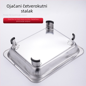 Bufet peć od nehrđajućeg čelika, kvadratni dizajn s četiri noge, marka Pynos, mogućnost prilagodbe obrade i tiskanja logotipa