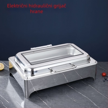 Buffet oprema s električnim grijanjem, 201 nehrđajući čelik, XF marka, prilagodljiv logo, zapadni stil