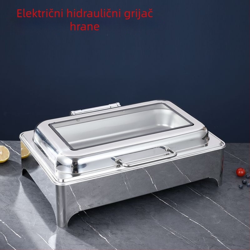 Buffet oprema s električnim grijanjem, 201 nehrđajući čelik, XF marka, prilagodljiv logo, zapadni stil