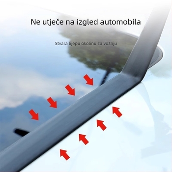 T-oblikovana brtvila za prednje staklo, krova i prozore automobila; gumena, debljina 1 cm; za cijeli automobil; kompatibilna sa svim modelima