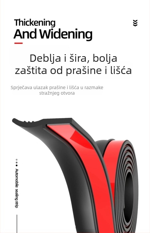 Brtvilo za prtljažnik automobila – prašno-izolacijsko, zvučna izolacija, otporno na habanje
