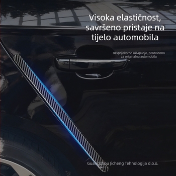 Karuiya PVC naljepnica za zaštitu vrata automobila, univerzalna, karbonski uzorak