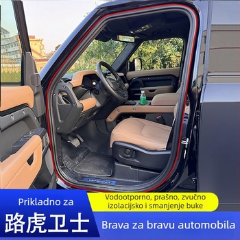 Gumeni brtvni trak za vrata Land Rover Defender, brtvilo A-stupca, zaštita od prašine i zvučna izolacija