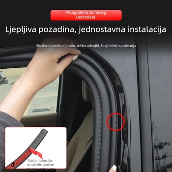 Gumeni brtvni trak za vrata Land Rover Defender, brtvilo A-stupca, zaštita od prašine i zvučna izolacija