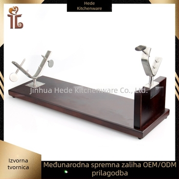 Držač šunke od bukovog drveta, držač za janjetinu nogu, s podlogom, mogućnost tiskanja logotipa