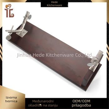 Držač šunke od bukovog drveta, držač za janjetinu nogu, s podlogom, mogućnost tiskanja logotipa