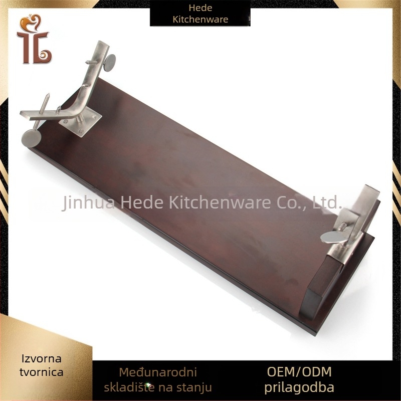 Držač šunke od bukovog drveta, držač za janjetinu nogu, s podlogom, mogućnost tiskanja logotipa