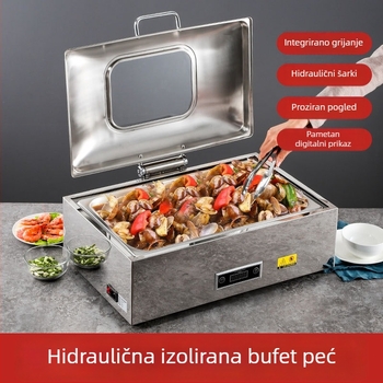 Nehrđavo čelična oprema za švedski stol s hidraulskim preklopnim poklopcem, električno grijanje i mogućnost ispisa logotipa