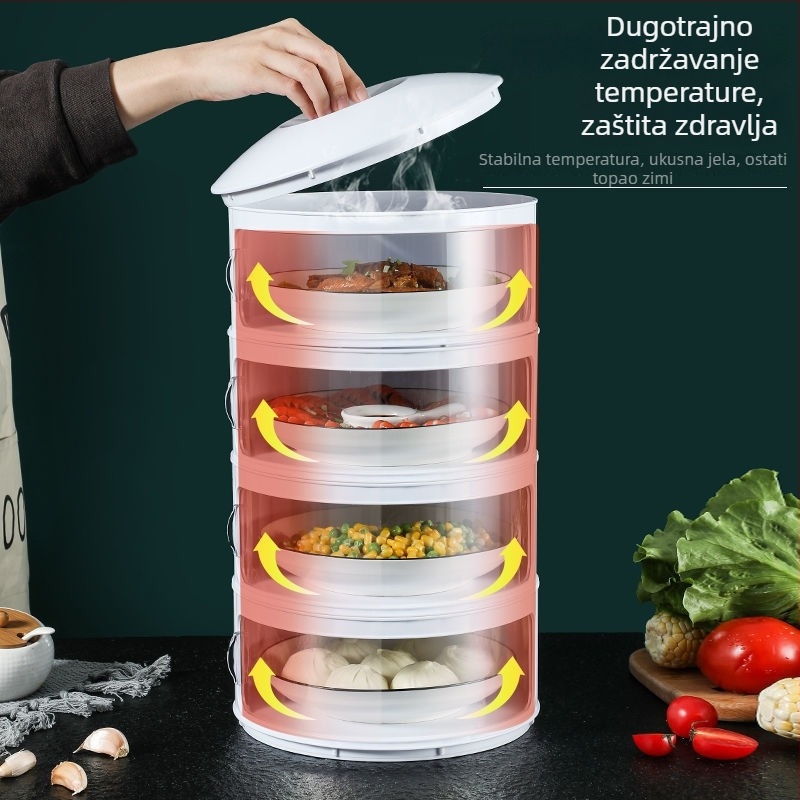 Poklopac za povrće i skladištenje ostataka — prozračan, dvostruke namjene kuhinjski poklopac; materijal: PP; stil: moderan i minimalistički; marka: Druga; kvaliteta: Premium