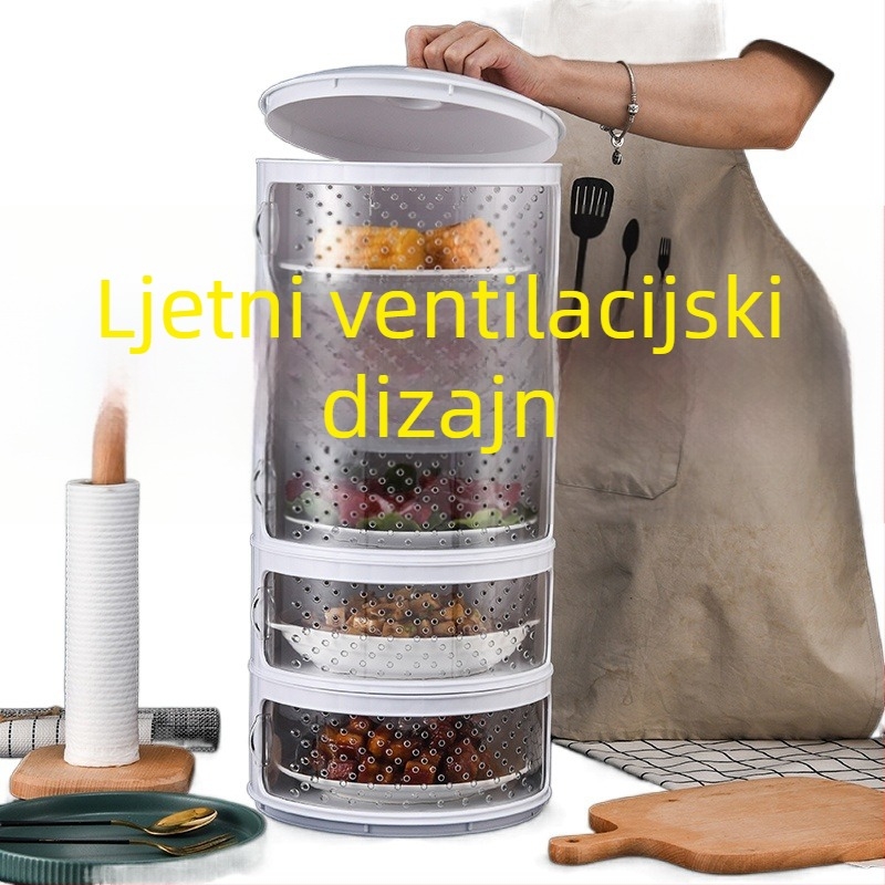Poklopac za povrće i skladištenje ostataka — prozračan, dvostruke namjene kuhinjski poklopac; materijal: PP; stil: moderan i minimalistički; marka: Druga; kvaliteta: Premium