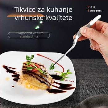 Nehrđajuće čelične pincete za plating, molekularna gastronomija, umjetničko aranžiranje jela — oprema za buffet, Marka: Other, Tisak logotipa: Da