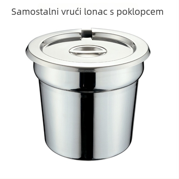 Nerđajući čelik posuda za juhu za bufet s poklopcem, mogućnost ispisa logotipa, vrhunska kvaliteta
