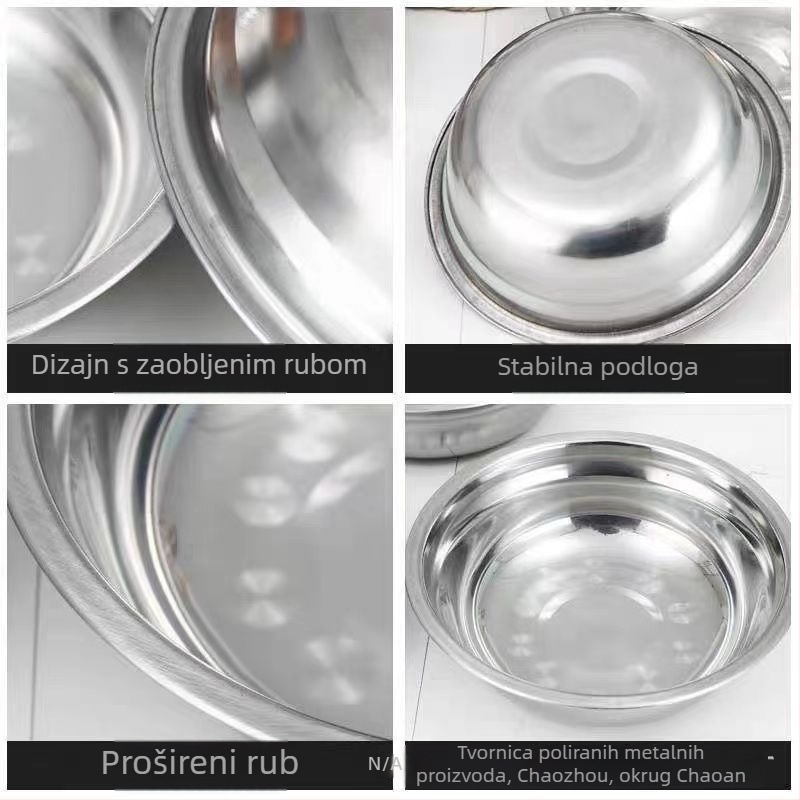 Zdjelica juhe od nehrđajućeg čelika, magnetska i nemagnetska, zgušnjena, kompatibilna s mikrovalnom pećnicom