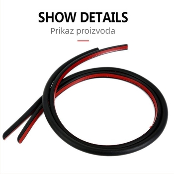 Silikonska gumena brtva B-stupa automobila – univerzalna brtva za razmake vrata, zaštita od prašine, smanjenje buke, ljepilna traka