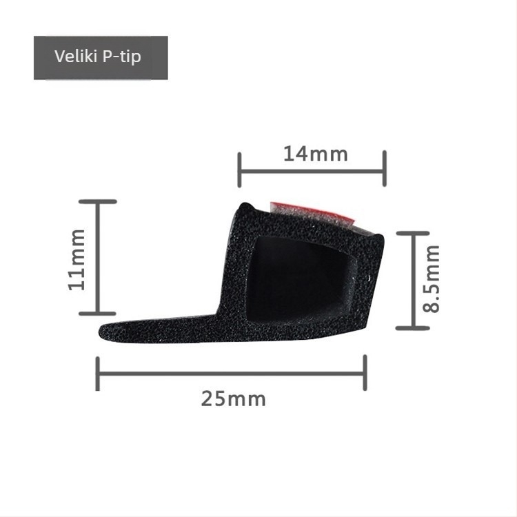 Automobilska brtvena traka za vrata s donjim rubom i zvučnom izolacijom, XC-6009, gumeni materijal, debljina 8,5 mm, za vrata, opća kompatibilnost