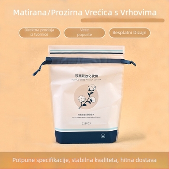 Jetcolor plastična vrećica s šnonom za make-up vatu, ambalaža za ručnike za čišćenje lica, omjer materijala 1:1