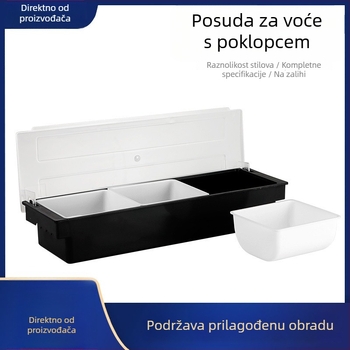 Kutija voća s poklopcem za šank – za koktele i čaj s mlijekom, s više odjeljaka (3–6)