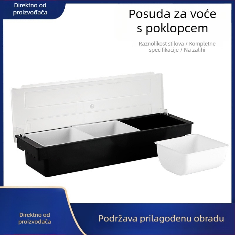 Kutija voća s poklopcem za šank – za koktele i čaj s mlijekom, s više odjeljaka (3–6)