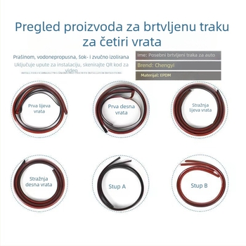 Brtvna traka za vrata za Chevrolet Equinox – zvukovna izolacija, zaštita od prašine, smanjenje buke, kompletan paket nadogradnje automobila s ventilacijom
