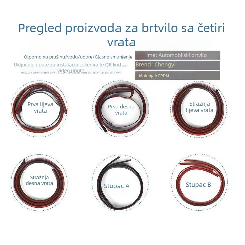 Brtvna traka za vrata za Chevrolet Equinox – zvukovna izolacija, zaštita od prašine, smanjenje buke, kompletan paket nadogradnje automobila s ventilacijom