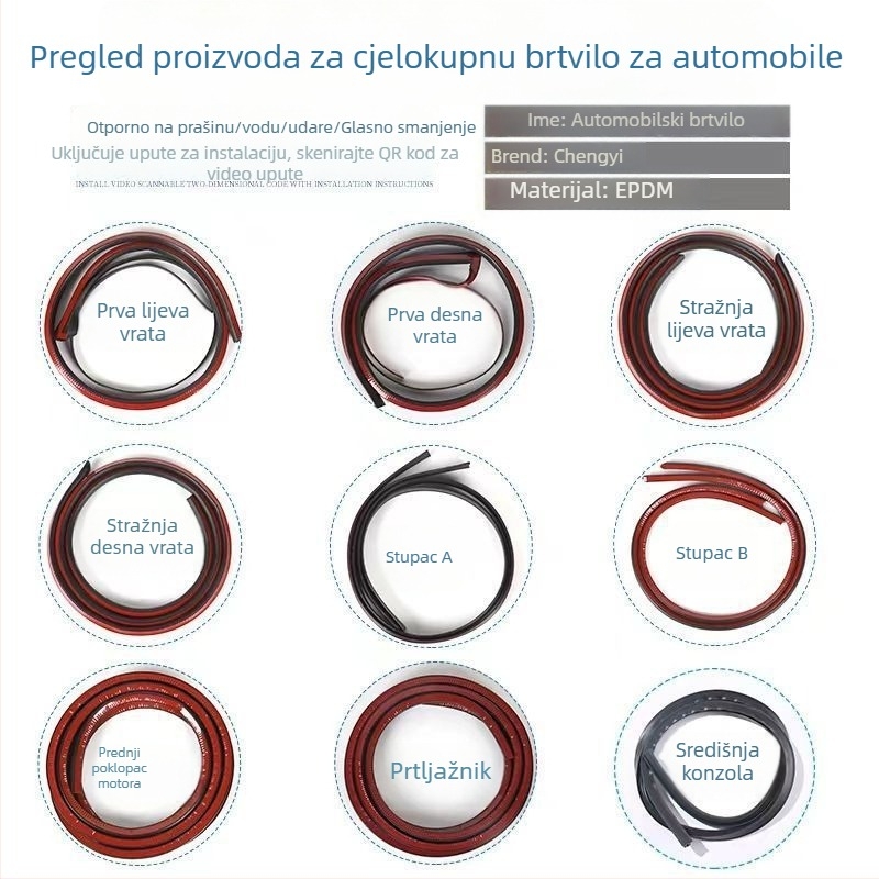 Brtvna traka za vrata za Chevrolet Equinox – zvukovna izolacija, zaštita od prašine, smanjenje buke, kompletan paket nadogradnje automobila s ventilacijom