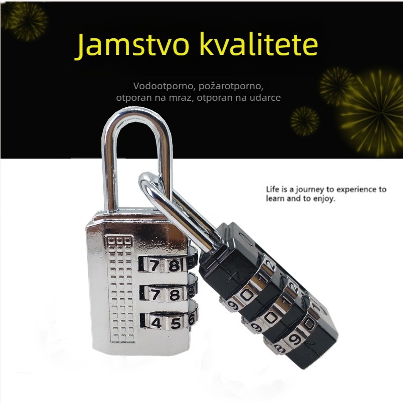 Kombinacijska brava - cinkova legura, kvadratni model, debljina zaključne šipke 3 mm, razmak između šipki 18 mm, mehanički tip