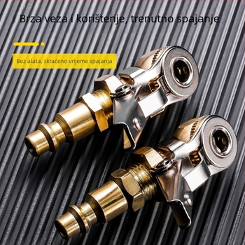 Bezdušni ventil za pneu s unutarnjim navojem, aluminij, način učvršćivanja pritiskom, univerzalna kompatibilnost