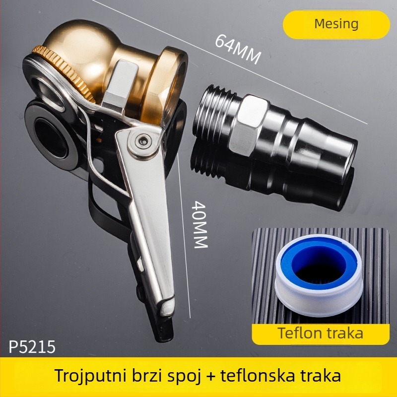 Bezdušni ventil za pneu s unutarnjim navojem, aluminij, način učvršćivanja pritiskom, univerzalna kompatibilnost