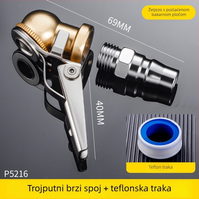 Bezdušni ventil za pneu s unutarnjim navojem, aluminij, način učvršćivanja pritiskom, univerzalna kompatibilnost