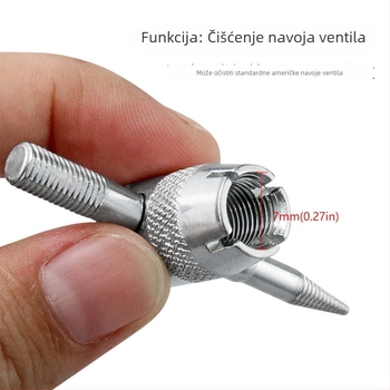 Record Work 4-u-1 alat za ventile pneu s uklanjanjem jezgre ventila – 45# čelik, masa 19 g