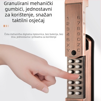 Mehanička brava za vrata 405h, cinkova legura, 8×8 mm zaključna šipka, razmak šipki 85 mm