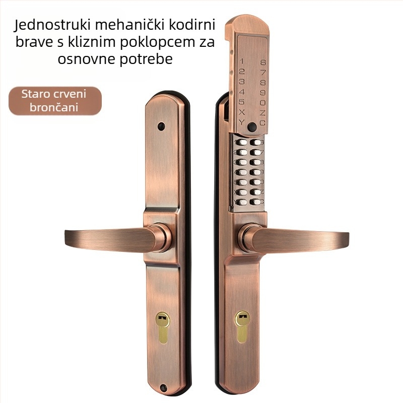 Mehanička brava za vrata 405h, cinkova legura, 8×8 mm zaključna šipka, razmak šipki 85 mm