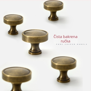 Mesing drška za ormariće i ormare, kružna s jednim otvorom, CNC obrada, moderan minimalistički stil