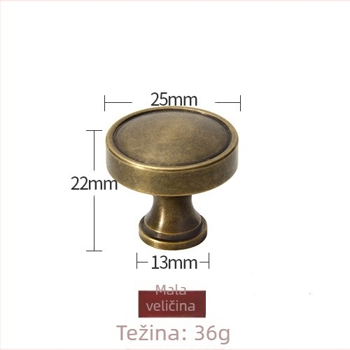 Mesing drška za ormariće i ormare, kružna s jednim otvorom, CNC obrada, moderan minimalistički stil