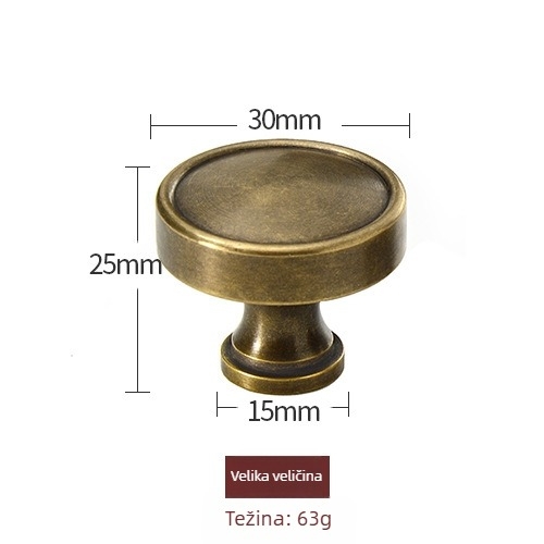 Mesing drška za ormariće i ormare, kružna s jednim otvorom, CNC obrada, moderan minimalistički stil