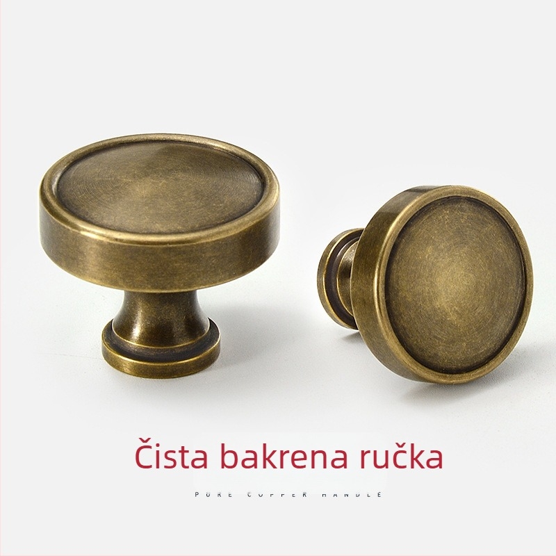 Mesing drška za ormariće i ormare, kružna s jednim otvorom, CNC obrada, moderan minimalistički stil