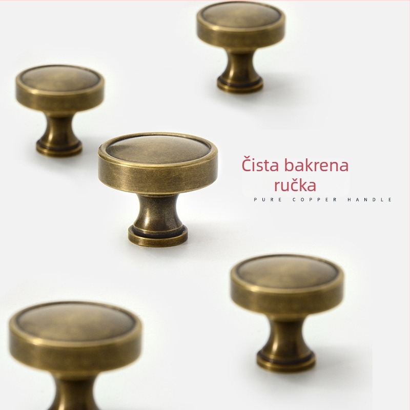 Mesing drška za ormariće i ormare, kružna s jednim otvorom, CNC obrada, moderan minimalistički stil