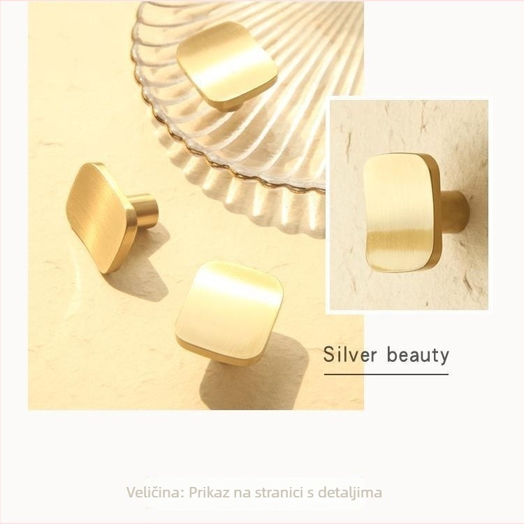 Mosazna ručica za ladice i vrata, brušena površina, moderan jednostavan stil, model DD6682