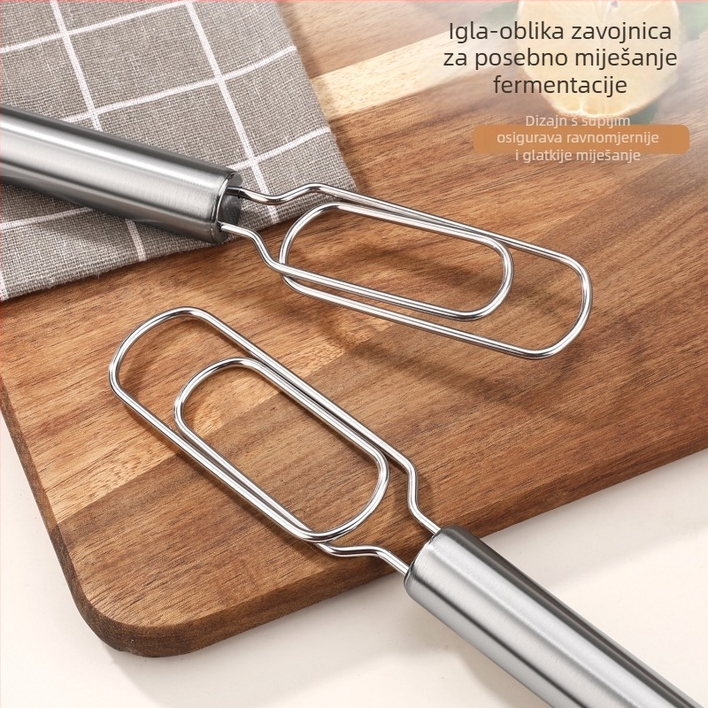 Ručni miješalac tijesta od nehrđajućeg čelika 430 – za domaće pečenje i fermentaciju tijesta