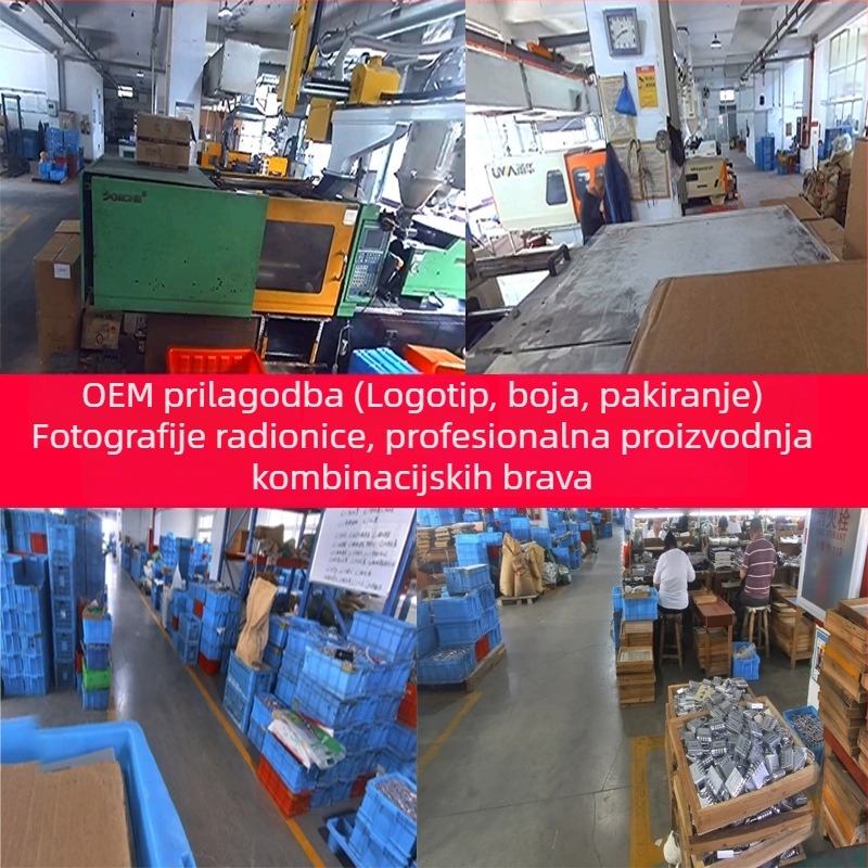 Zatvarač u obliku srca s kabelom, mehanički zaključavanje lozinkom, model 708, od cinkovog legura