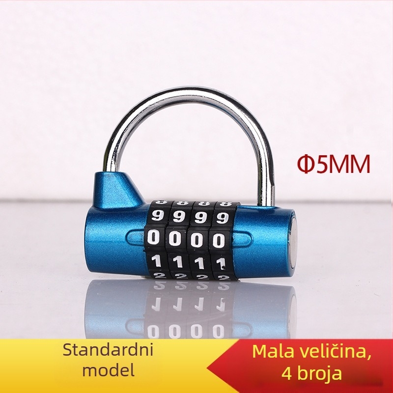 Katanac za ormar s 4-znamenkastim numeričkim kodom — cinkova legura, model 206 Hammer Lock, debljina zaključavajućeg štapa 4.8 mm, razmak između šipki 36 mm