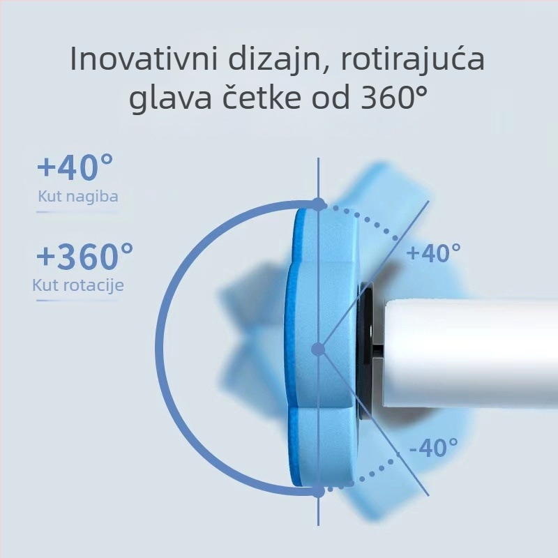 Jednokratna četka za WC s produženom drškom, zidni držač, bez bušenja, plastična