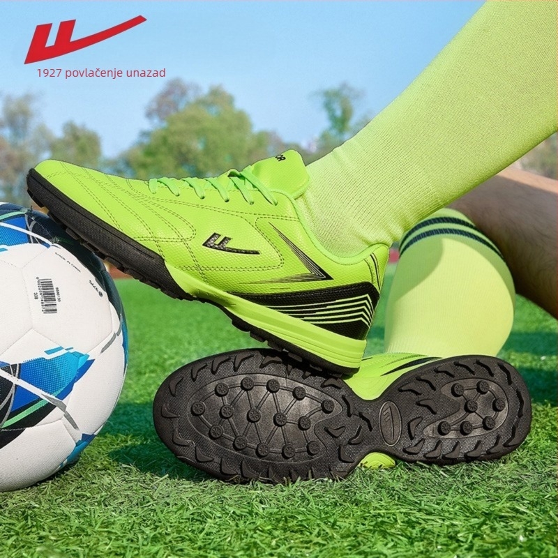 Muške nogometne tenisice Warrior Hui Li – gornji dio od sintetičke kože, unutarnja mreža, gumena potplat, vezanje na šnuru, niski potpetica