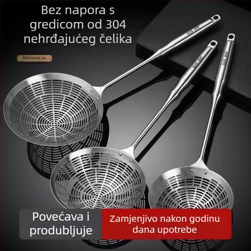 Dugodržično mrežasto cjedilo od nehrđajućeg čelika 304 za dumplinge i ocjeđivanje