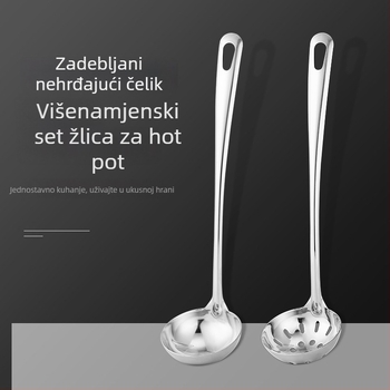 Set žlica od nehrđajućeg čelika za vruće lonce, male žlice za juhu sa sitom dizajnom, po osobi
