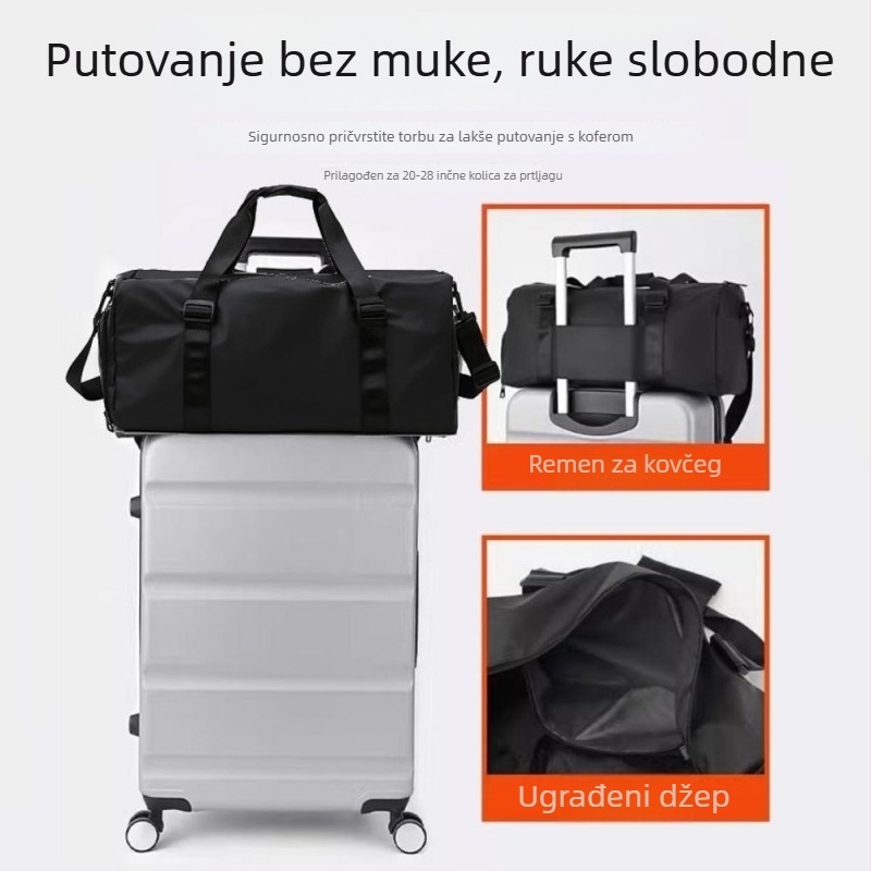 Unisex torba za fitness i putovanje s podjelom mokro-suhim odjeljivanjem, vodootporna i lagana, kapacitet 20–35 L